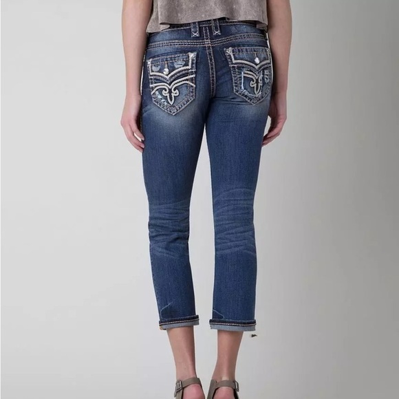 ROCK REVIVAL Sukara Stretch Cropped Jeans - Picture 1 of 9